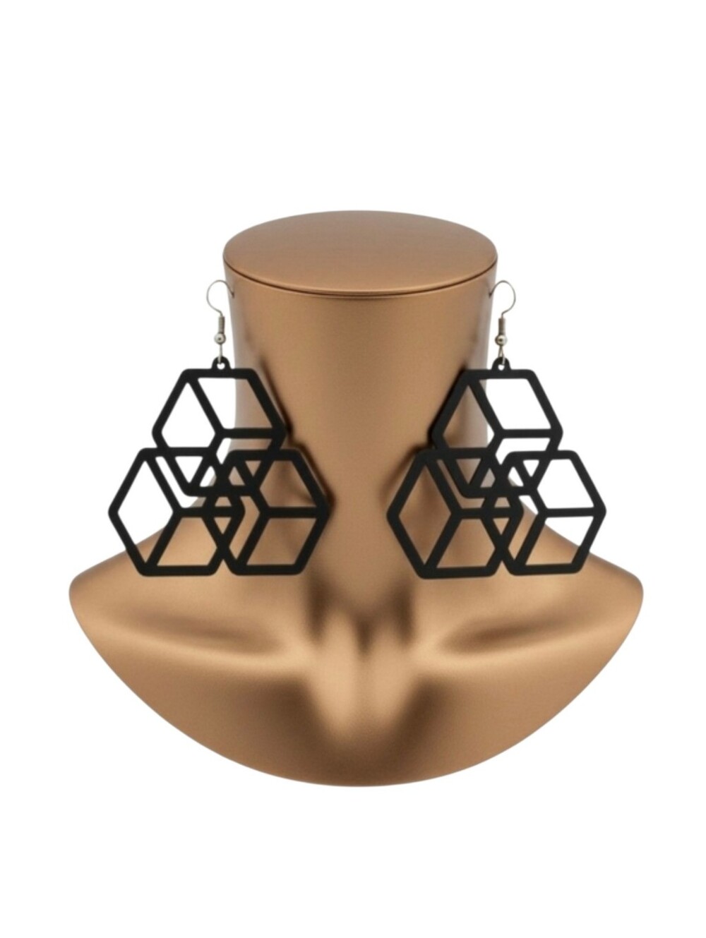 3 Cubez ▪︎ Wood Enriched Laser Cut Earringz
